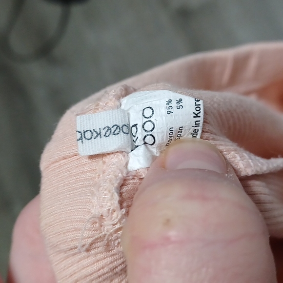 PEEKABOO RIBBED SOFT STRETCHY PAJAMA SET TOP SHORT SLEEVE SHORTS - Picture 6 of 8